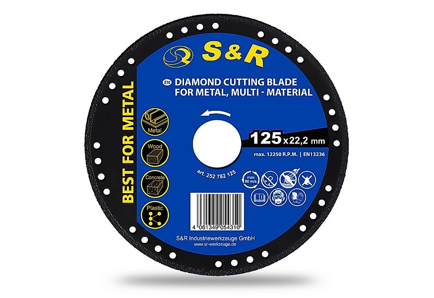S&R Diamanttrennscheibe Trennscheibe Multi-Material 125 mm x 22,2mm, Multi günstig online kaufen