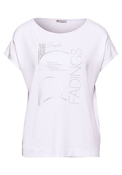 STREET ONE Kurzarmshirt - Damen T-Shirt mit Print, leichtes Sommershirt, Ru günstig online kaufen