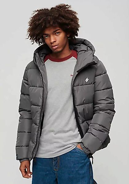 Superdry Steppjacke "HOODED SPORTS PUFFR JACKET", mit Kapuze, mit kontrastf günstig online kaufen