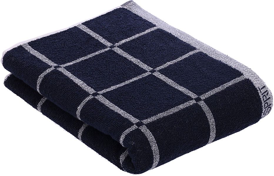 Esprit Duschtuch Melange Cube, Walkfrottier (1-St), günstig online kaufen
