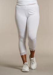 SANDGAARD 3/4-Leggings mit Spitzeneinsatz am Saum günstig online kaufen
