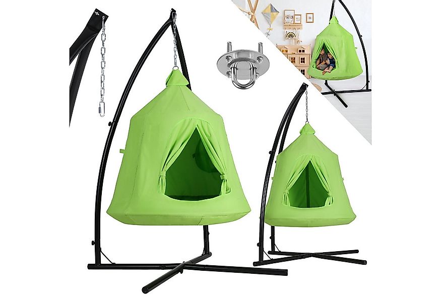 TLGREEN Hängehöhle Hängehöhle kinder mit Gestell (Hängematte int LED-Leucht günstig online kaufen