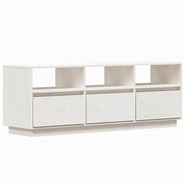 vidaXL TV-Schrank TV-Schrank Weiß 140x37x50 cm Massivholz Kiefer Lowboard günstig online kaufen