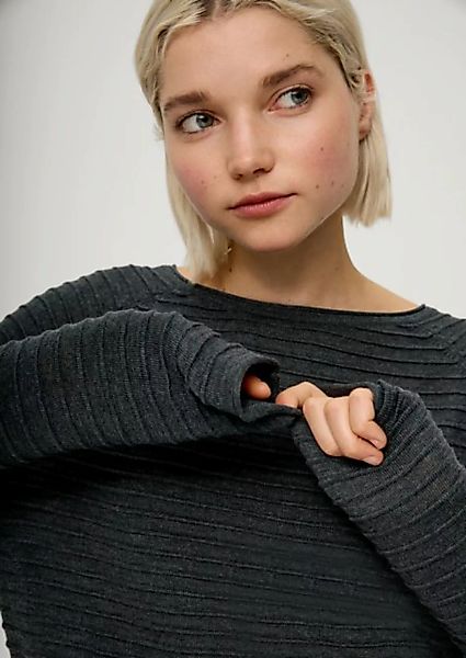 QS Strickpullover, mit Strukturmuster günstig online kaufen