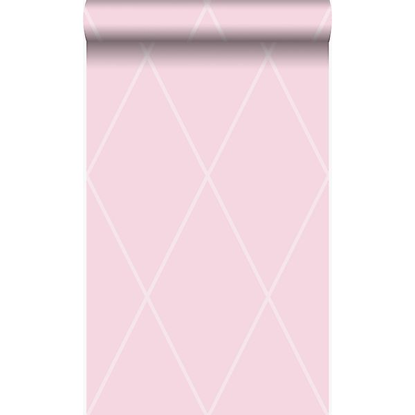 Origin Wallcoverings Tapete Karomuster Rosa 53 cm x 10.05 m günstig online kaufen
