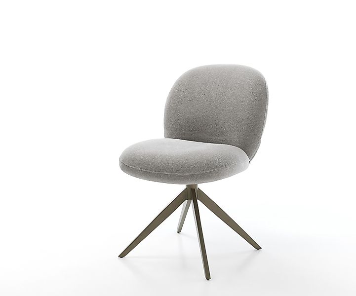 Drehstuhl Nube-Flex Strukturstoff Soft Grau Kreuzgestell breit Effektfinish günstig online kaufen