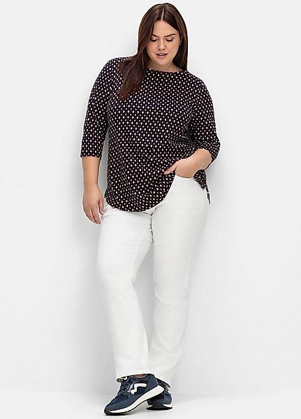 Sheego T-Shirt 3/4-Arm-Shirt 3/4-Arm mit grafischem Minimalprint günstig online kaufen