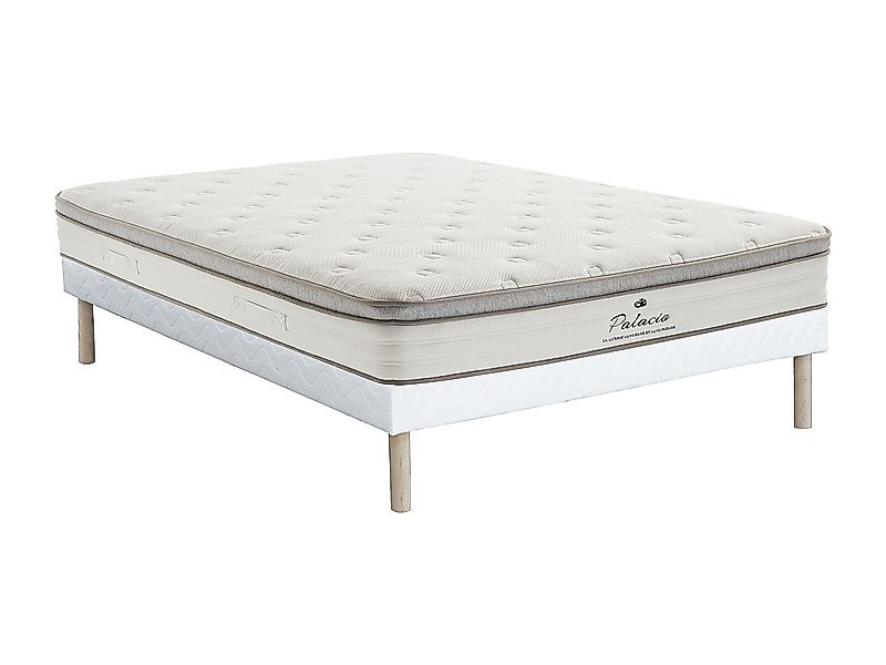 Bett-Set 140x190 cm - Polsterbettgestell + Taschenfederkernmatratze 7 Zonen günstig online kaufen