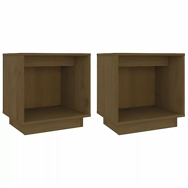 Vidaxl Nachttische 2 Stk. Honigbraun 40x30x40 Cm Massivholz Kiefer günstig online kaufen