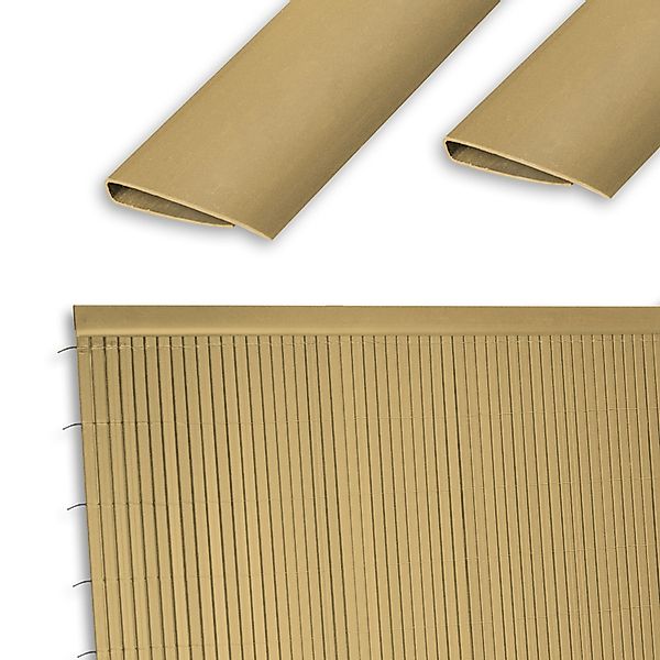 Ribelli Balkonsichtschutz PVC Abschlussleiste 200cm (2 günstig online kaufen