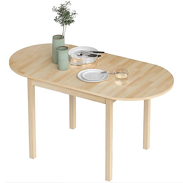 HOMCOM Esstisch aus Holz Klappbar Küchentisch für 6 Personen mit Drop-Leaf- günstig online kaufen