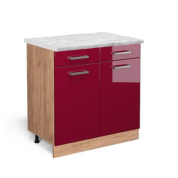 Vicco Küchenunterschrank R-Line Schubladenschrank für die Küche Bordeaux Ho günstig online kaufen