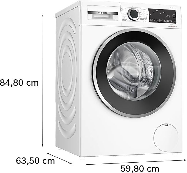 BOSCH Waschtrockner "WNG24442" Serie 6 9 kg /6 kg 70 dB(A) günstig online kaufen