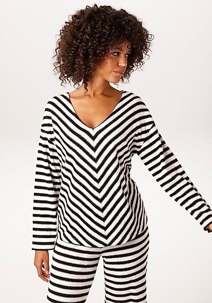 Aniston CASUAL Sweatshirt im interessanten Steifen-Dessin - NEUE KOLLEKTION günstig online kaufen