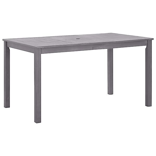 vidaXL Gartentisch Grau 140x80x74 cm Massivholz Akazie 311849 günstig online kaufen