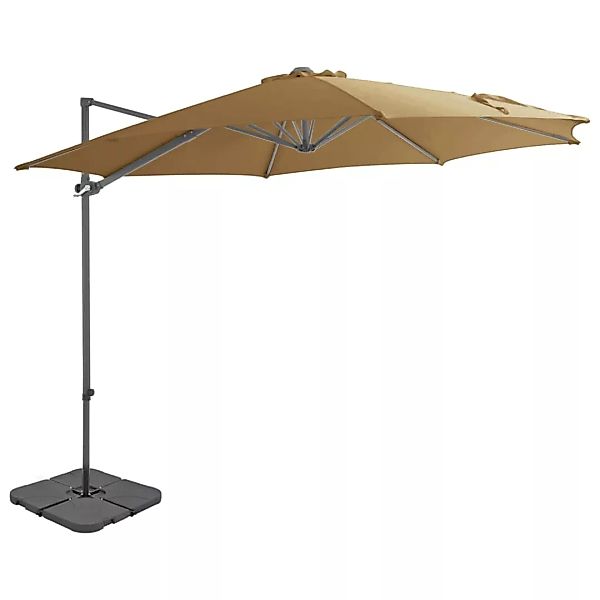 Sonnenschirm Mit Schirmständer Taupe günstig online kaufen