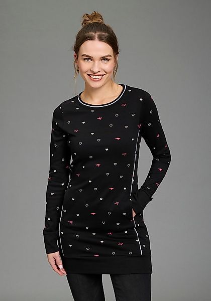 KangaROOS Sweater Langarm, figurbetont, aus Interlock-Baumwolle, mit Nahtta günstig online kaufen