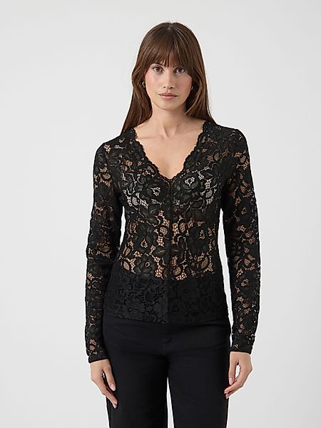 Y.A.S Spitzenshirt YASLACEY LS V-NECK LACE günstig online kaufen