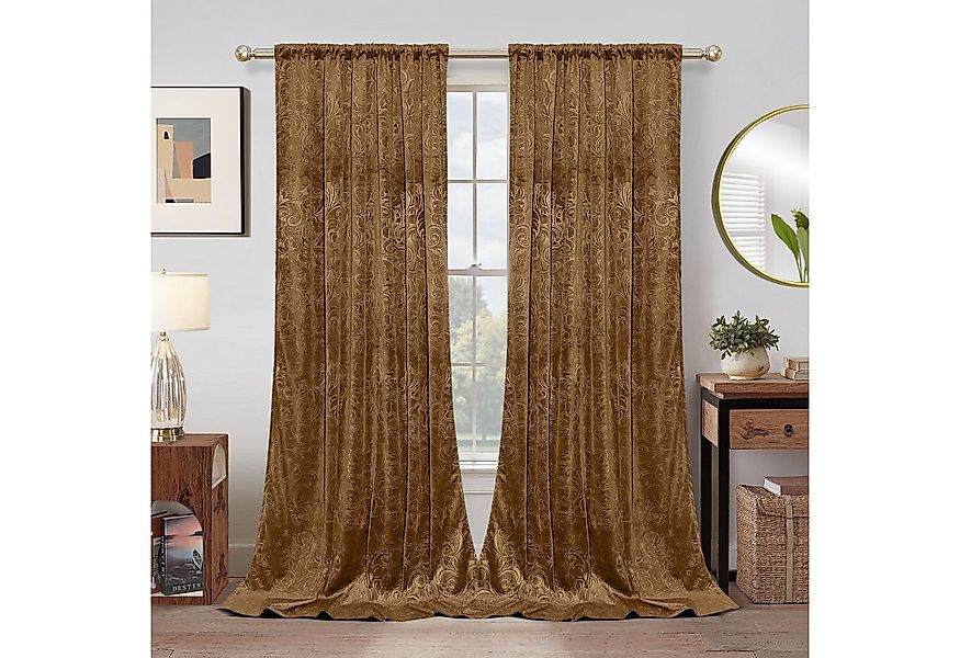 BTTO V&G Vorhang Gardinen Blickdicht Vorhang Samt Velvet Kräuselband (2 St) günstig online kaufen