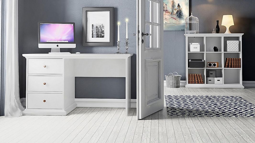 Home affaire Schreibtisch Paris, erstrahlt in schöner Holzoptik, Breite 130 günstig online kaufen