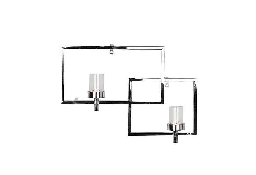 Fink Wandkerzenhalter ESCALA - Wandleuchter silber - Glas/ Metall - B. 42cm günstig online kaufen