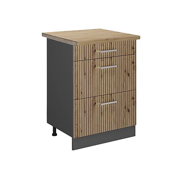 Vicco Küchenunterschrank R-Line Artisan-Eiche/Anthrazit 60 cm mit Schublade günstig online kaufen