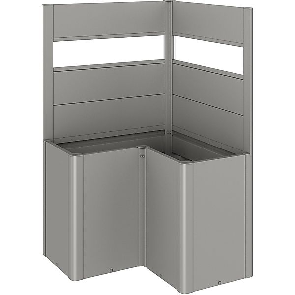 Biohort Sichtschutz Belvedere L-Form 2 Stk. m. Acrylglas Gr. L100 Quarzgr.- günstig online kaufen