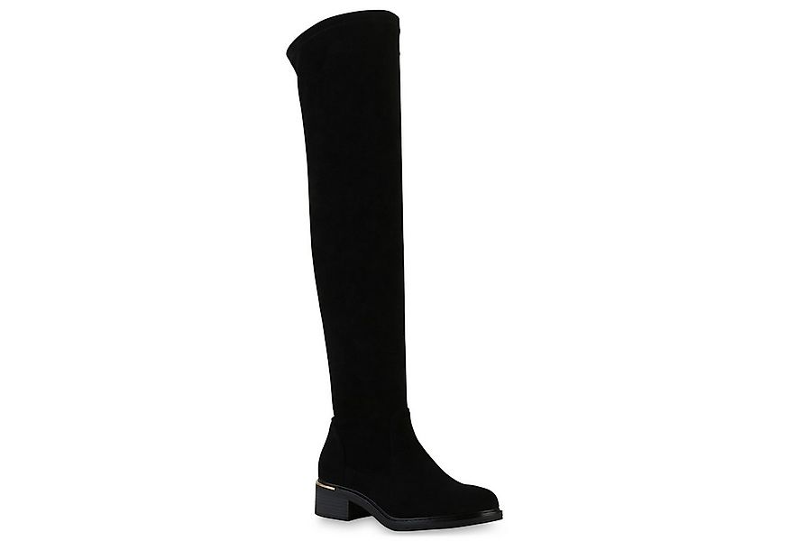 VAN HILL 840778 Overkneestiefel Damen Leicht Gefütterte Overknees Stiefel H günstig online kaufen