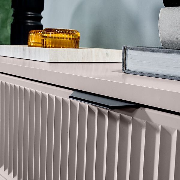 Lomadox Highboard LAURO-161, Vitrinenschrank Wohnzimmer Kaschmir günstig online kaufen