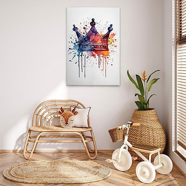 A.S. Création Leinwandbild "Colourful Crown - Wandbild Bunt Keilrahmen Kuns günstig online kaufen