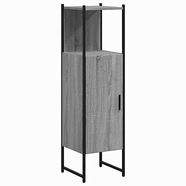 vidaXL Badezimmerspiegelschrank Badschrank Grau Sonoma 33x33x120,5 cm Holzw günstig online kaufen