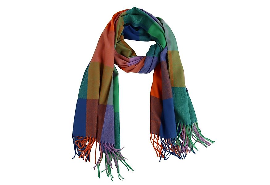 MIRROSI Modeschal weicher und warmer karierter Schal mit Fransen, 70x180cm, günstig online kaufen