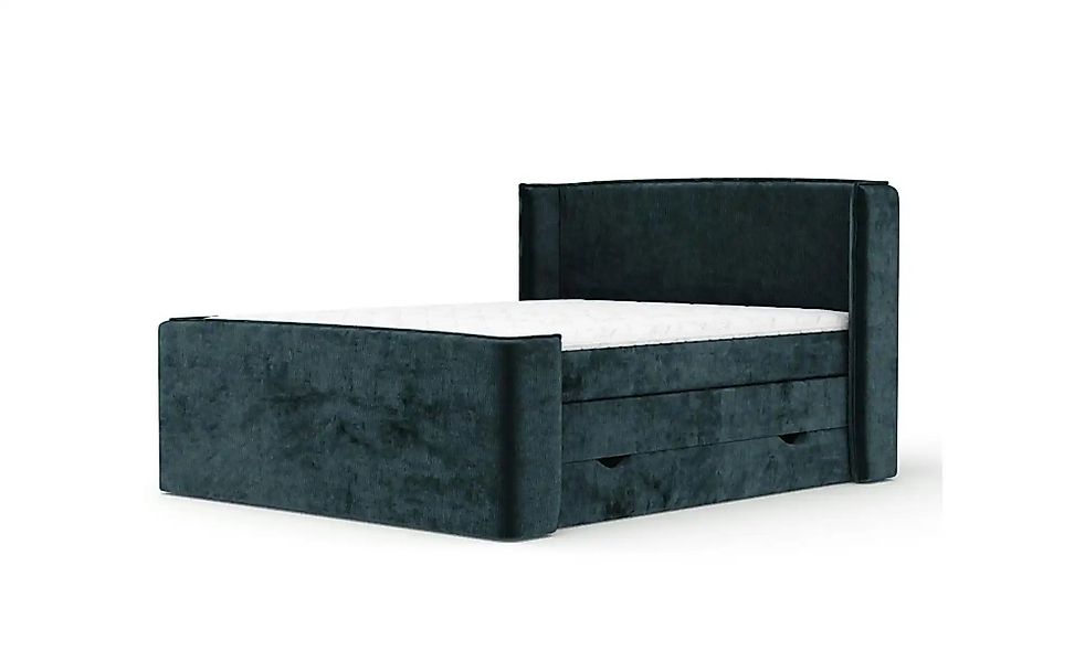 Boxspringbett mit Stauraum   ¦ grün ¦ Maße (cm): B: 198 H: 117 Betten > Kom günstig online kaufen