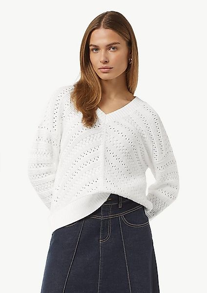 comma Longpullover Strickpullover Strickpullover mit Riegel-Detail günstig online kaufen