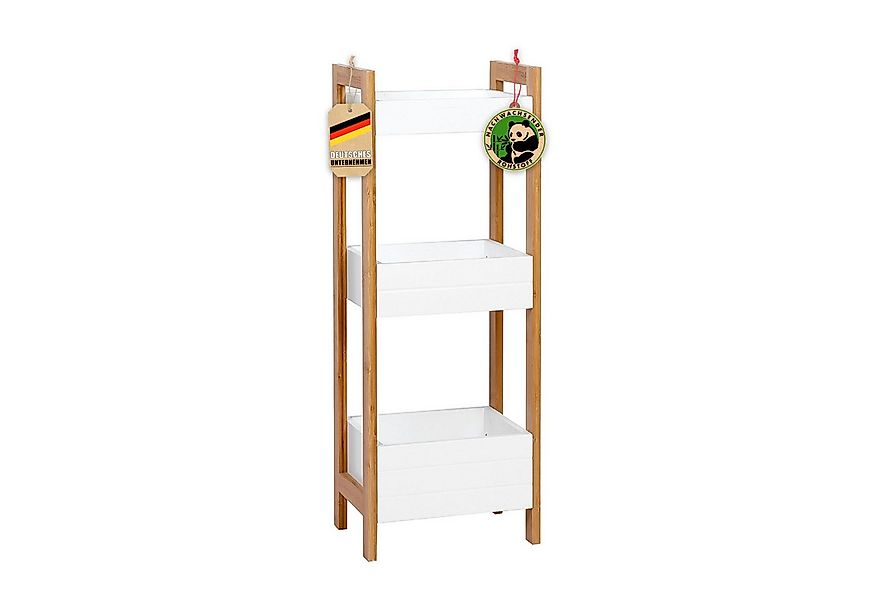 Floordirekt Standregal Bambus-Badregal Texas, Drei Ablagen für Handtücher u günstig online kaufen