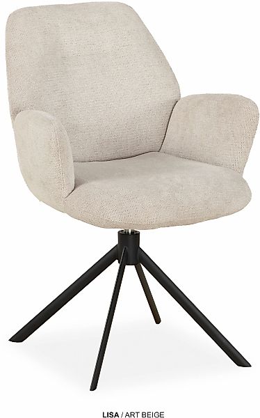 OMG Design Esszimmerstuhl "Lisa" (Set) 2 Stk. Stoff Drehstuhl mit auto-retu günstig online kaufen