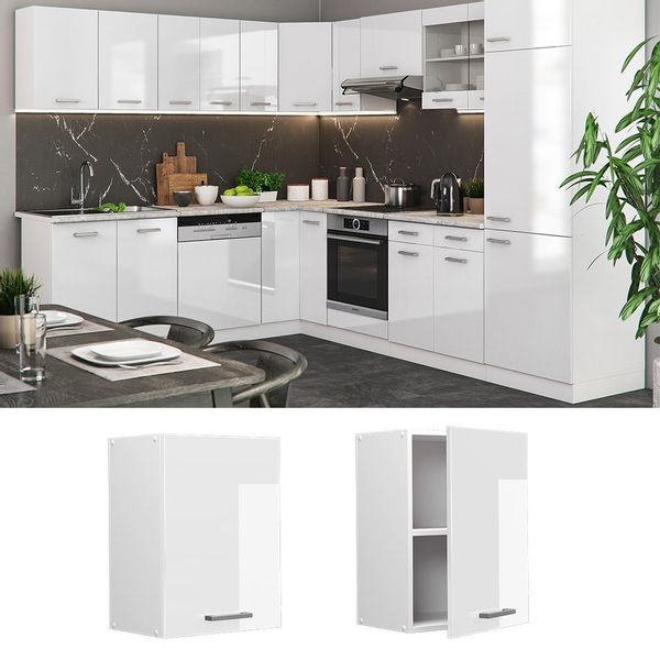 Vicco Hängeschrank R-Line, Weiß Hochglanz/Weiß, 45 günstig online kaufen