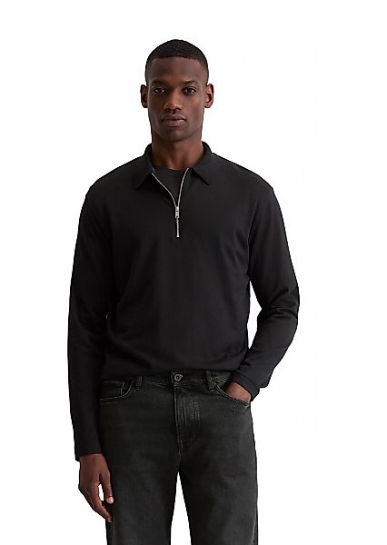 Marc OPolo Langarmshirt "mit Flachstrickkragen" günstig online kaufen