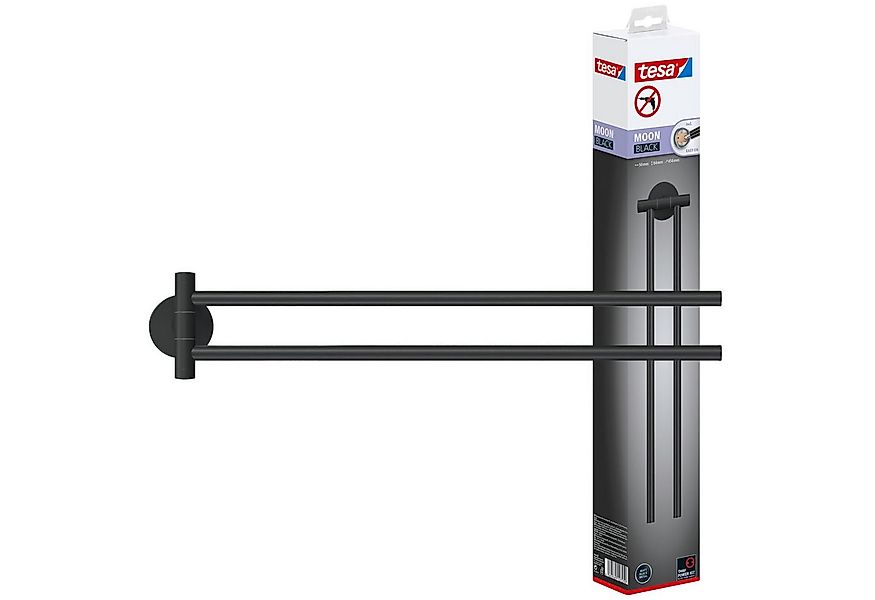 tesa Handtuchhalter MOON Handtuchhalter 2-armig ohne Bohren - 8,4 cm : 5 cm günstig online kaufen
