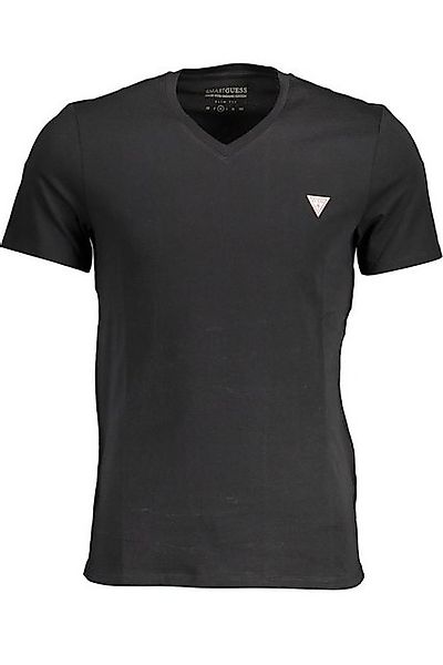 GUESS JEANS T-Shirt Schwarzes Herren T-Shirt, Slim Fit, V-Ausschnitt günstig online kaufen