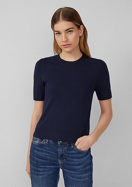 s.Oliver Kurzarmpullover Strickpullover Kurzärmeliger Strickpullover mit Ri günstig online kaufen