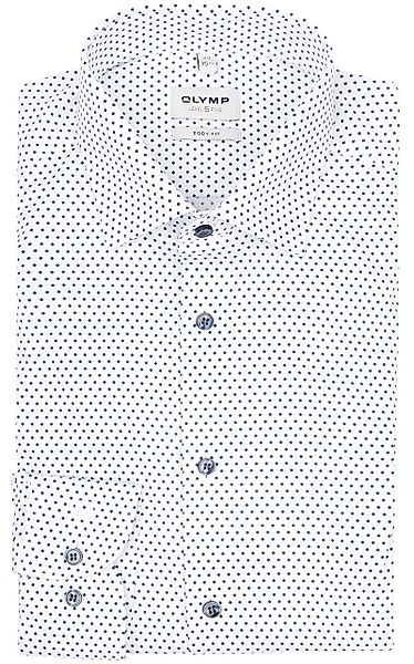 OLYMP Hemd Level 5 Druck Weiß Extra Lange Ärmel - Größe 40 günstig online kaufen