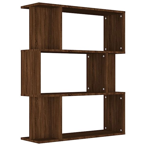vidaXL Bücherregal Bücherregal/Raumteiler Braun Eiche 80x24x96 günstig online kaufen