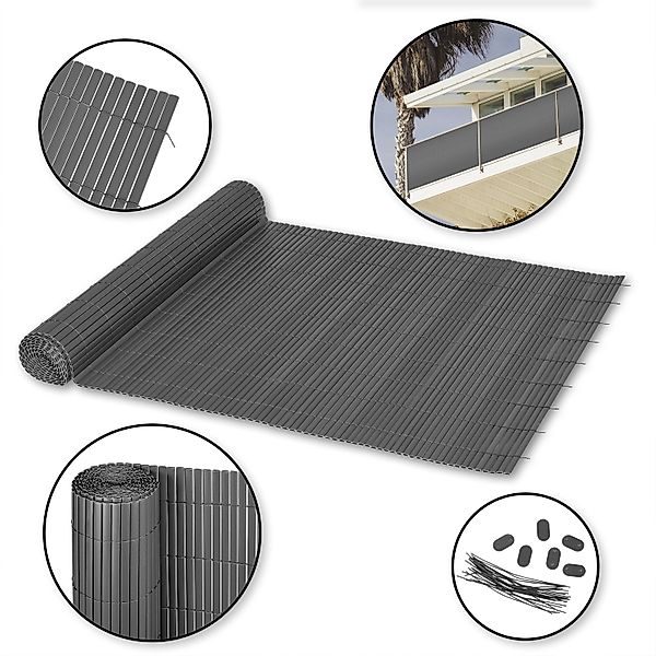 Ribelli Balkonsichtschutz PVC Sichtschutz mit Steg günstig online kaufen