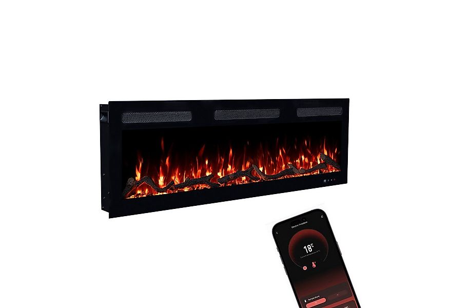 GLOW FIRE Elektrokamin Inside Wandkamin mit 3D Feuer und Heizung (Thermosta günstig online kaufen