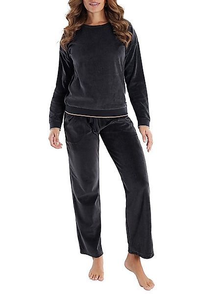 TOM TAILOR Pyjama TOM TAILOR Damen Pyjama schwarz uni (1 tlg) günstig online kaufen