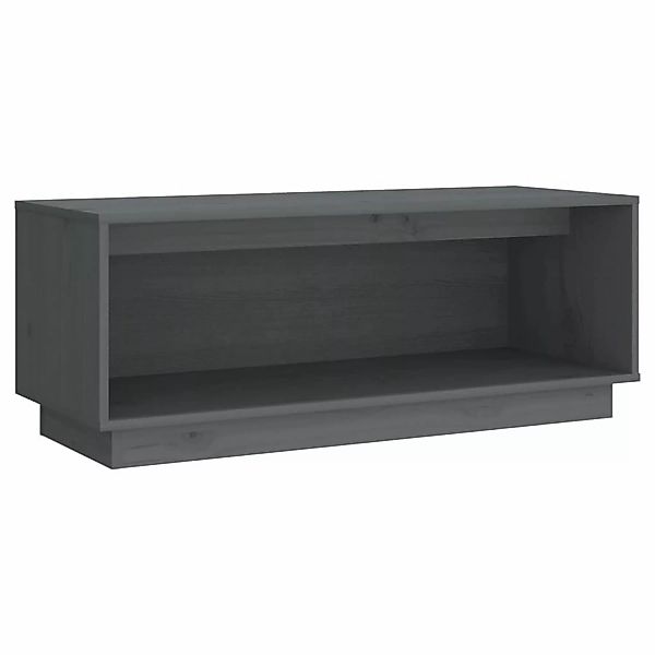 Vidaxl Tv-schrank Grau 90x35x35 Cm Massivholz Kiefer günstig online kaufen