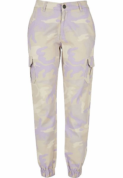 URBAN CLASSICS Cargohose "Urban Classics Damen Ladies High Waist Camo Cargo günstig online kaufen