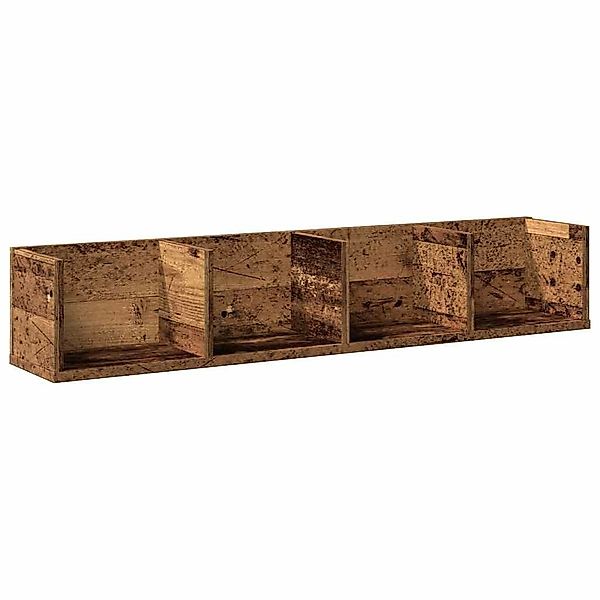 vidaXL Regal CD-Wandregal Altholz-Optik 100x18x18 cm günstig online kaufen