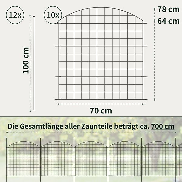 VERDOBA Zaun Teichzaun Gartenzaun Hundezaun - günstig online kaufen